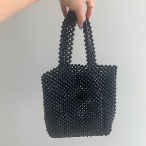 Urban outfitters trendy black beaded bag